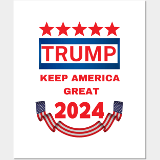 trump keep America great Posters and Art